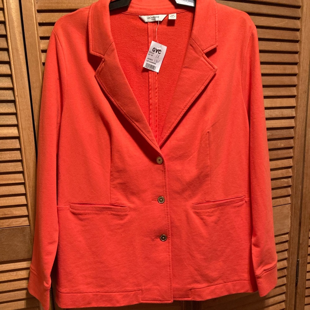 Liz Claiborne New York Coral Knit Blazer